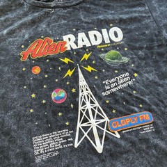 Coldplay Music of the Spheres World Tour Alien Radio Acid Wash T-Shirt