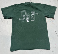 Men’s Starbucks T-Shirt Green Solid M Coffee Cafe Drip Espresso Spell-Out Logo