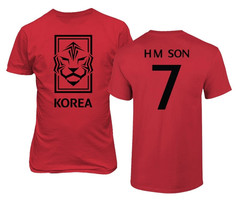 South Korea Soccer #7 Heung-Min Son World Football Adult and Youth T-Shirt Tee