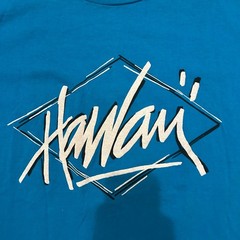 Vintage 90s Hawaii Center Logo Beach Surf Graphic Single Stitch Tee Adult XXL