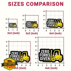 BOZENTIM 3Pcs Zero Forks Given forklift sticker