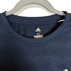 Adidas Climalite T-Shirt Mens Medium Blue Trefoil Logo Short Sleeve Performance