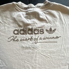 adidas Originals White Trefoil Logo “Mark of a Winner” Cotton Tee M