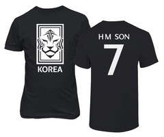 South Korea Soccer #7 Heung-Min Son World Football Adult and Youth T-Shirt Tee