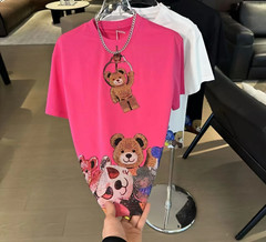 New Men Luxury Rhinestones Fashion T-Shirt High Quality Black White