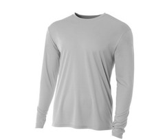 A4 N3165 Men’s Cooling Performance T Shirt Long Sleeve Moisture Wicking- Medium