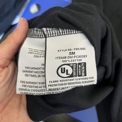 Diamond FR Long Sleeve T-Shirt Mens Small Black Flame Resistant Pocket Workwear