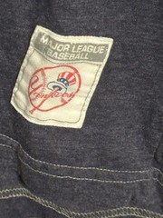 MLB Genuine Merchandise New York Yankees T Shirt Navy Blue Distressed Mens L