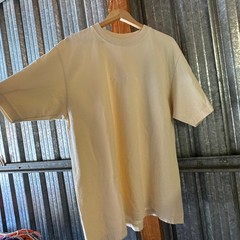 Shaka Wear Pale Yellow Super Max Heavy Streetwear Cotton T Shirt Men’s Large