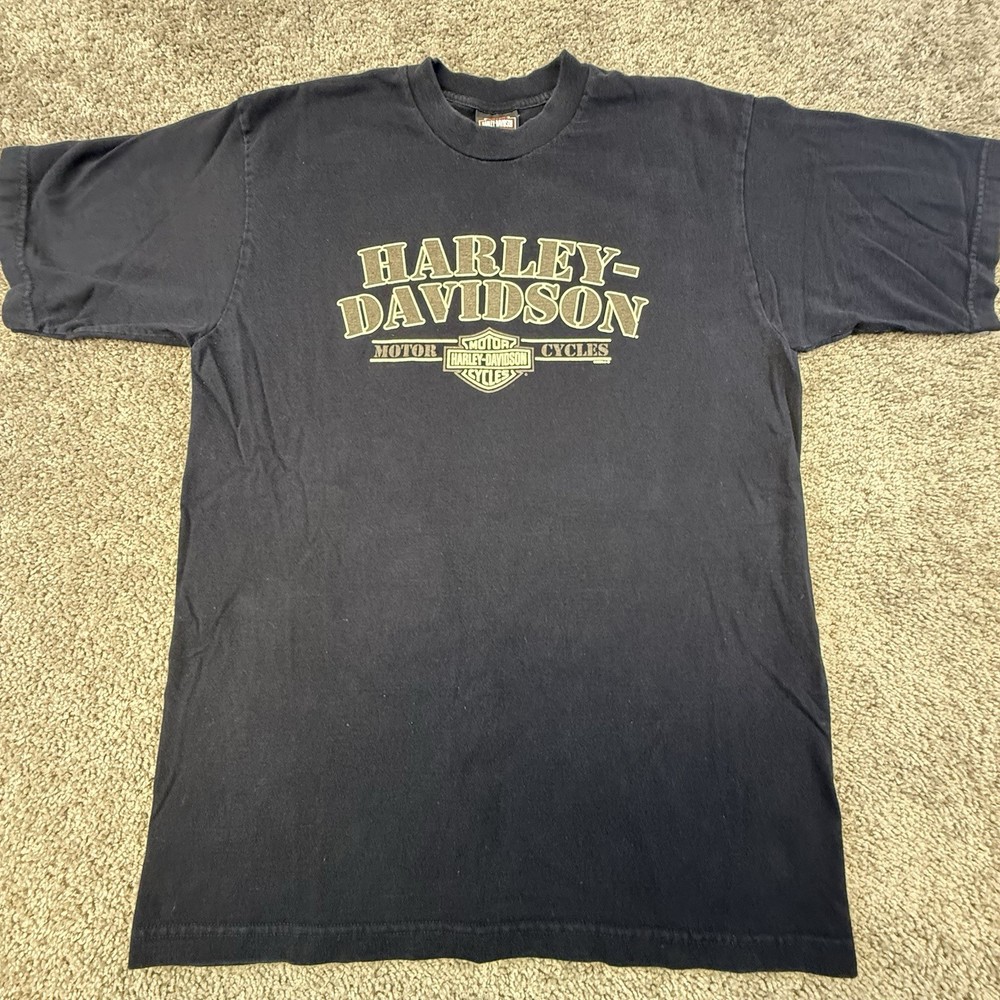 Harley Davidson T-Shirt Men’s Large Black Pat Rogers Speedway Concord NC Biker