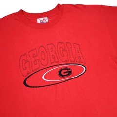 VINTAGE SPIKE’S SPORTS Men’s XL Red Embroidered NCAA Georgia Bulldogs T-Shirt