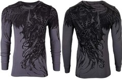 Xtreme Couture by Affliction Men’s Thermal Shirt WLEDING DEATH Biker