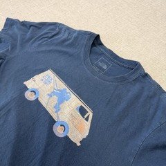The North Face Shirt Mens Large Blue Crew Neck Short Sleeve Pack Van Graphic