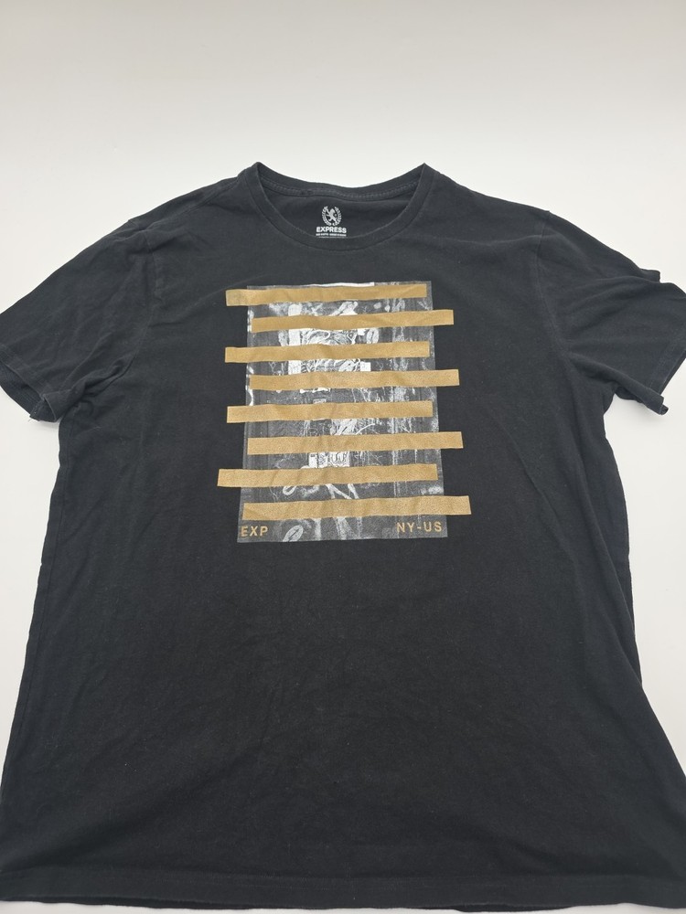 Express T-Shirt Men XL Black Graphic Tee.#44935