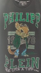 PHILIPP PLEIN T-shirt Round Neck SS PP Glass Black/White Size Medium