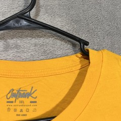 Outrank Shirt Mens 3XL Yellow Graphic Streetwear Dog Rage Tee T-Shirt Outrank