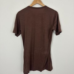 Son Of A Tailor T-Shirt Brown Merino Wool Short Sleeve Crew Neck Casual Mens M