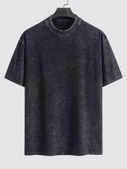 Basic Vintage Washed Distressed Drop Shoulder Colorful Cotton 230G T-Shirt
