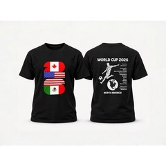 World Cup Soccer Shirt 2026, Kids/adult Football Tee with Host Countries