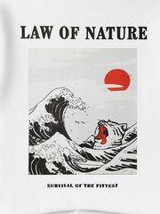Niepce Men’s Law of Nature Graphic Tee Japanese Streetwear Short Sleeves T-Shirt