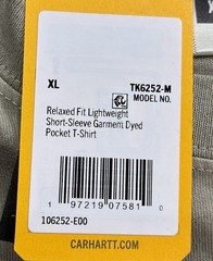 Carhartt Relaxed Fit Lightweight Short Sleeve Garment Dyed Pocket T-Shirt In XL