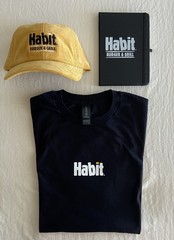Habit Burger Gift Bundle T-Shirt Small + Hat + Notebook + Drawstring Bag NWT 🔥