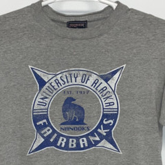 University Of Alaska Short Sleeve T-Shirt Men’s Medium Gray