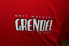 NOS Vintage 1997 Matt Wagner GRENDEL Red Comic Graphitti T Shirt MULTIPLE SIZES