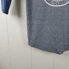 Seattle Washington Shirt Men Large Gray Blue Crew Neck 3/4 Sleeve Raglan Graphic