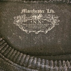 Y2K Manchester Ltd Del Oeste Thermal Shirt Mens XXL Black Gothic Studded Grunge
