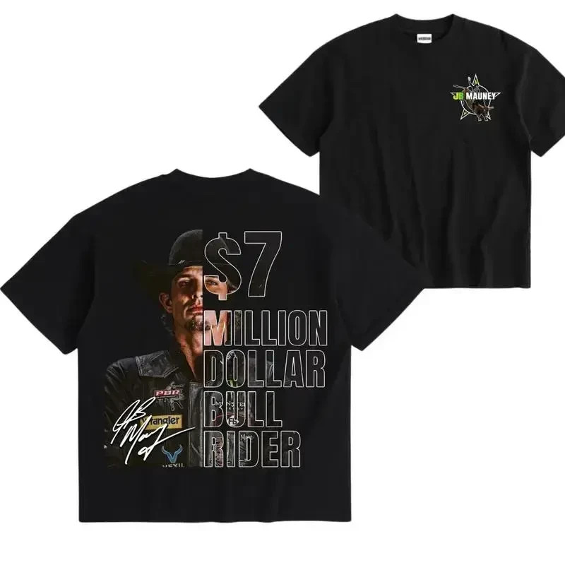 JB Mauney T-Shirt, Vintage Bull Rider Shirt, Retro Rodeo Cowboy Tee