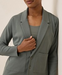 Pact Women’s Airplane Relaxed Blazer Medium Castor Green Lightweight Outerwear
