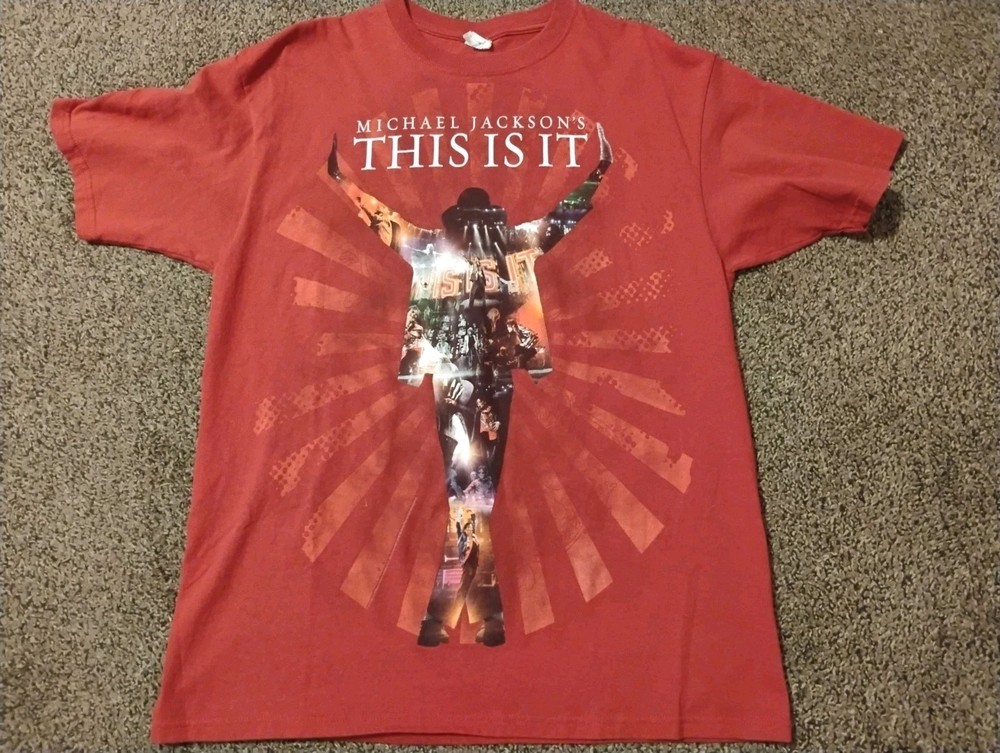 Y2k Michael Jackson This Is It Concert Movie Documentary Graphic T Shirt Sz XL