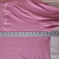 Faherty Mens Cloud Cotton Henley Long Sleeve Pink Shirt XL Quiet Luxury