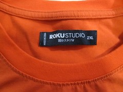 ROKU STUDIO Orange Graphic T-Shirt Winged Eye Rhinestone Streetwear T-Shirt 2XL