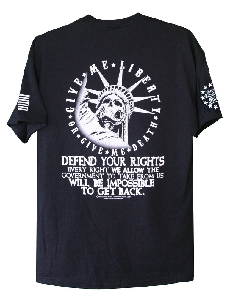 Second Amendment Militia Lady Liberty T-Shirt Second Amendment Gun Rights 2A