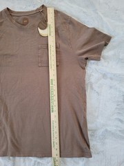 Common People Mens XL Seersucker GD Tee Brown Pocket Tshirt Cotton Minimalist