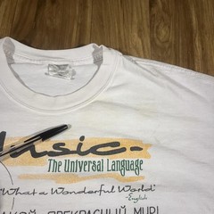 Vintage Louis Armstrong Music Universal Language Shirt Mens Large Double Sided