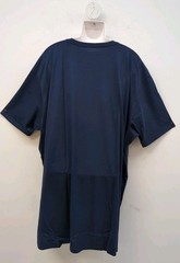 Bigdude Short Sleeve Plain Crew Neck Straight Hem T Shirt Size 7XL Navy