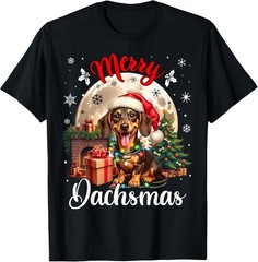 Christmas Wiener Dog Costume Dachshund Xmas Merry Dachshund T-Shirt