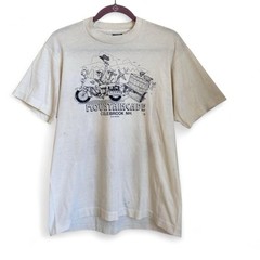Vintage 80s Mountaincade Colebrook NH Tee Sz L Hiking Biker Grunge