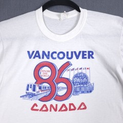 Vintage Expo 86 Vancouver Canada Shirt Size Large Future Fashions Lee Mar 1985