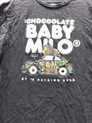 Black Chocolate Shirt Mens Black Baby Milo Bathing Ape Graphic Tee Shirt Large