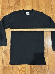 Vintage Pro Club Heavyweight Thermal Shirt Mens Medium Black Long Sleeve Cotton