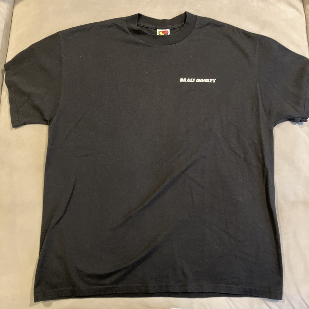 RARE – NWOT – Vintage – BRASS MONKEY – LA VERNIA, TX – Double Sided T Shirt – XL