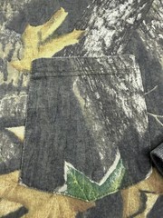 Vtg Jerzees Outdoors Shirt Mossy Oak Breakup Camo Long Sleeve Pocket Y2K Mens XL