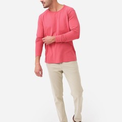 Peter Millar Crown Jersey Long Sleeve Crew Shirt Mens Medium LavaWash PimaCotton
