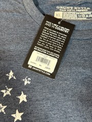 Brand New Grunt Style Men’s T Shirt Size XL Blue/Gray – American Flag – USA 250