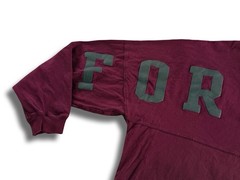 Vintage Spirit Jersey Fordham University Large Burgundy Gray Puff Print T-Shirt
