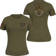 Grunt Style Women’s O.I.F. Veteran T-Shirt – Military Green